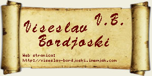 Višeslav Borđoški vizit kartica